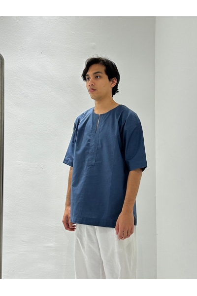 Kurta Short Sleeve Furang, Moon Blue